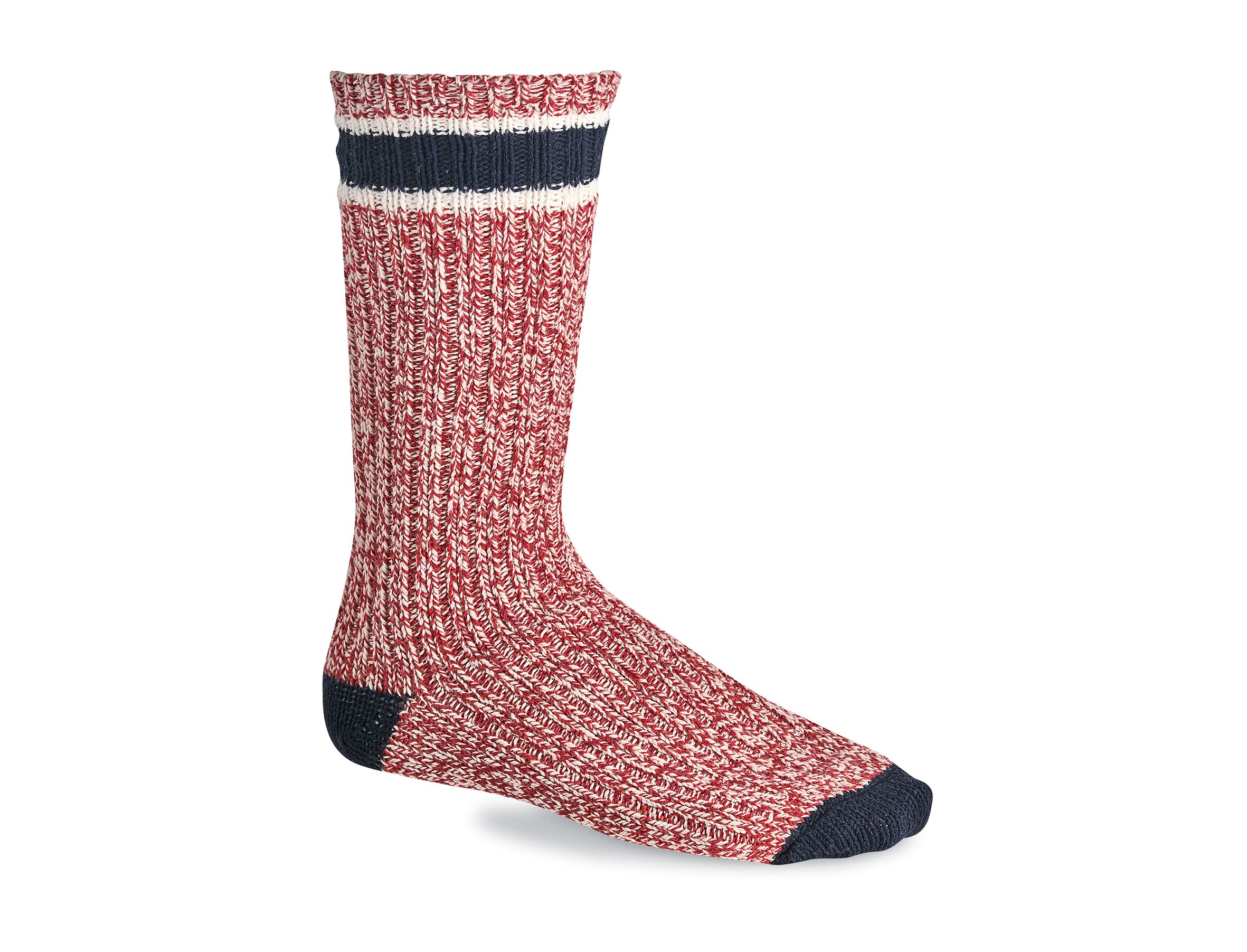 Wool Ragg Crew Sock – Red/Navy Melange | Red Wing Store Frankfurt