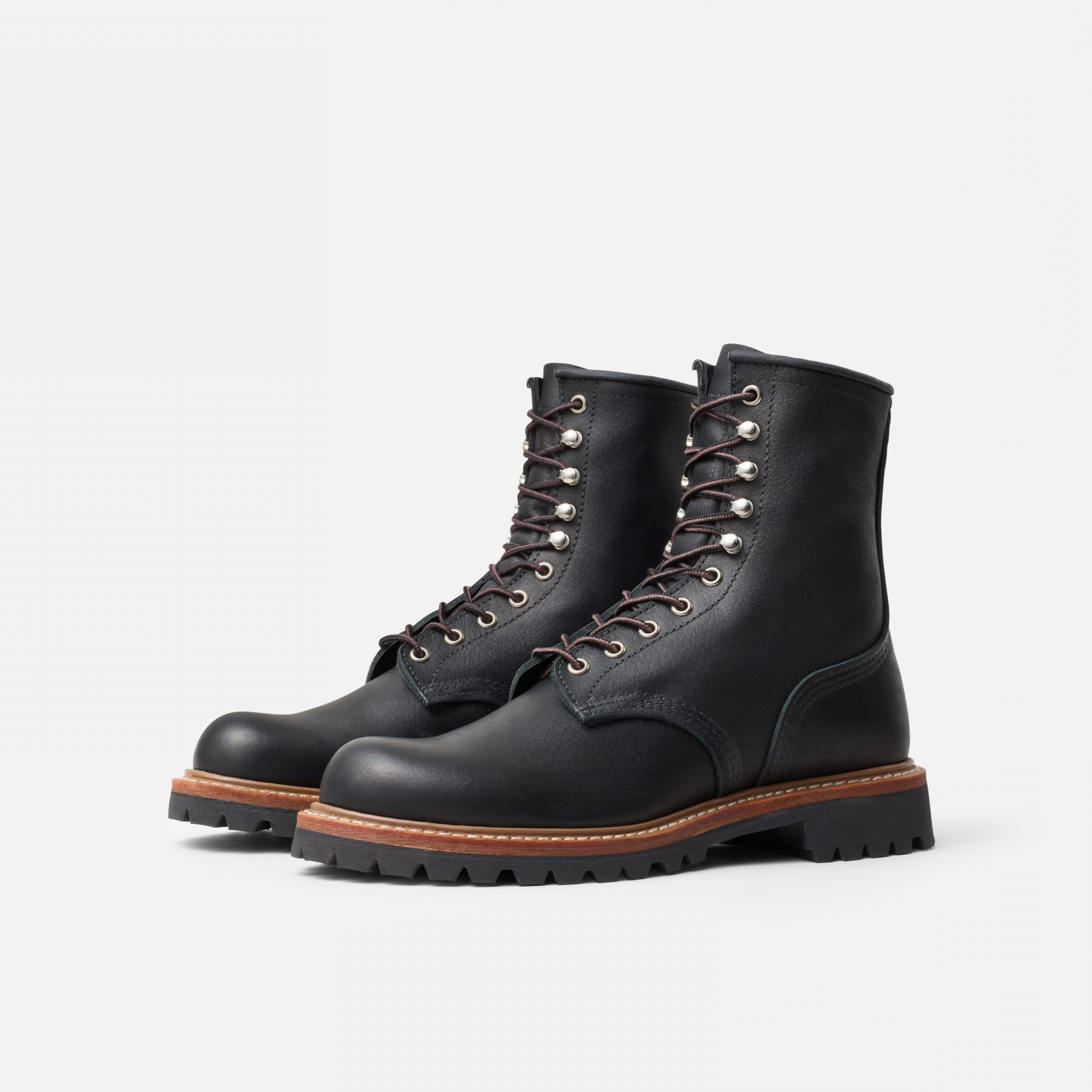 Red Wing Logger 4501 8-Inch Round Toe in Black Oil Slick