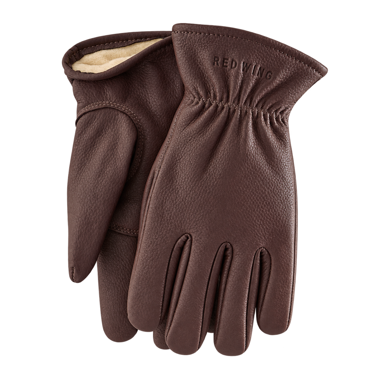 Gefütterte Red Wing Work Gloves 95231 aus Hirschleder in Brown